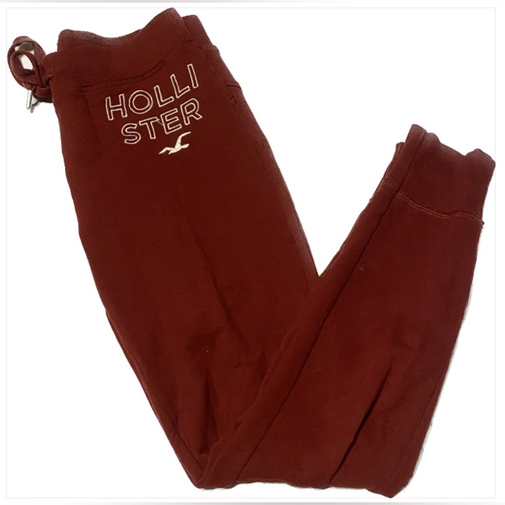 Burgundy Joggers - Holister